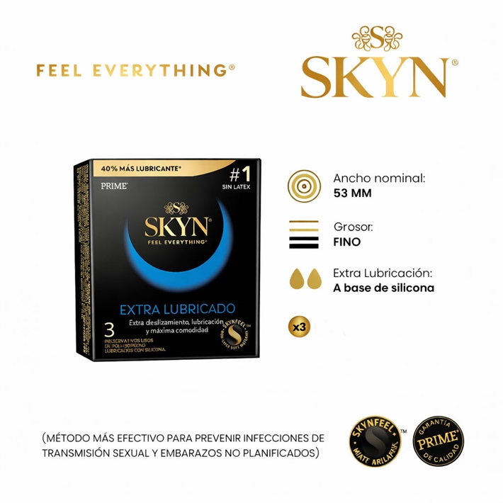Preservativos Skyn Extra LubricadosEAN: 7791519702792